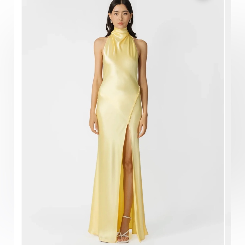 Sau Lee PENELOPE BACKLESS SATIN GOWN Size 14